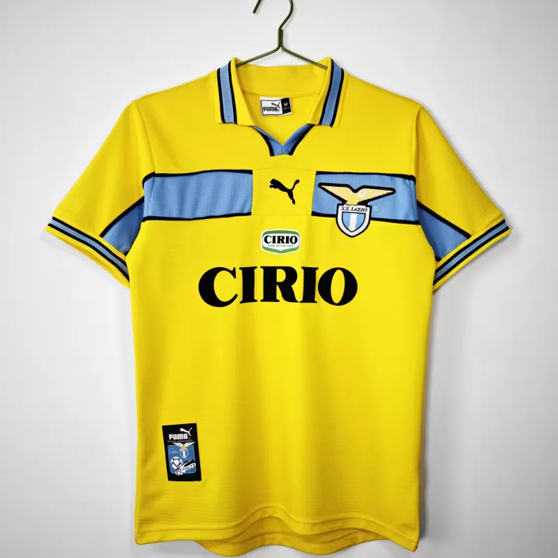 1998 1999 SS Lazio Third Retro Soccer Jersey Blue Vintage 1998 1999 SS Lazio Third Retro Soccer Jersey Blue Vintage