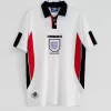 1998 England Home Retro Soccer Jersey White Red