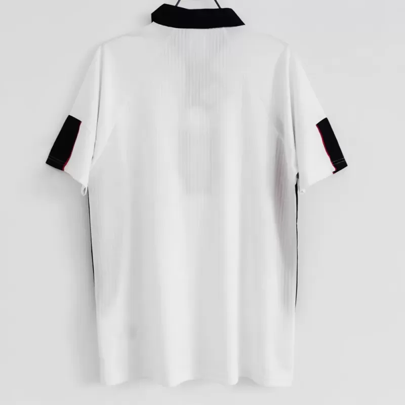 1998 England Home Retro Soccer Jersey White Red