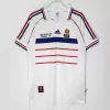 1998 France Away Final Retro Soccer Jersey White World Cup Winners