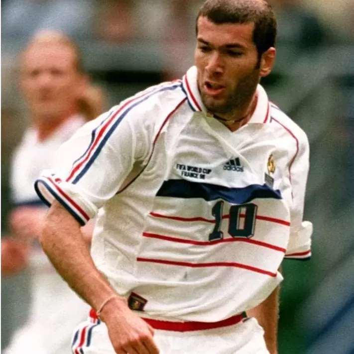 1998 France Away Final Retro Soccer Jersey White World Cup Winners