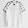 1998 France Away Retro Soccer Jersey White Blue Vintage