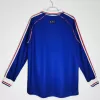 1998 France Home Retro Soccer Jersey Long Sleeve Blue