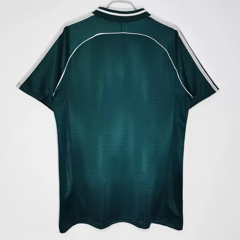 1998 Germany Away Retro Soccer Jersey Green White Vintage