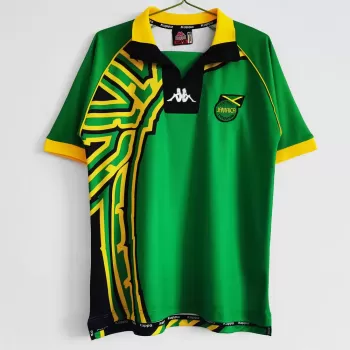 1998 Jamaica Away Retro Soccer Jersey White Vintage World Cup