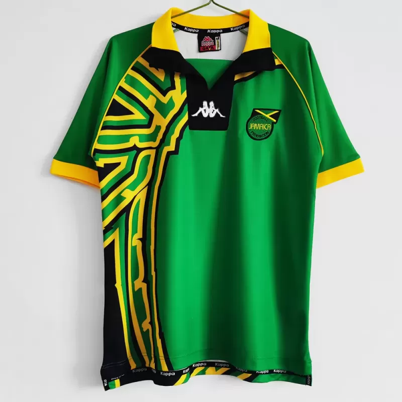 1998 Jamaica Away Retro Soccer Jersey White Vintage World Cup 1998 Jamaica Away Retro Soccer Jersey White Vintage World Cup