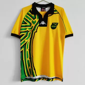 1998 Jamaica Home Retro Soccer Jersey Yellow Vintage World Cup