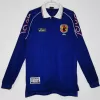 1998 Japan Home Retro Soccer Jersey Long Sleeve Blue Flame