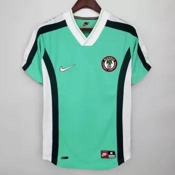 1998 Nigeria Home Retro Soccer Jersey Green Vintage World Cup