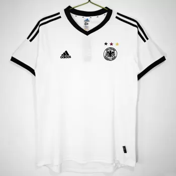 2002 2003 Germany Home Retro Soccer Jersey White Black Vintage