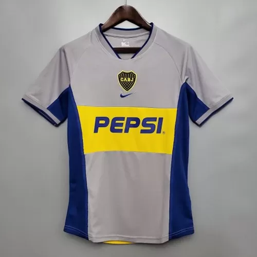 2002 Boca Juniors Away Retro Soccer Jersey White Blue 2002 Boca Juniors Away Retro Soccer Jersey White Blue