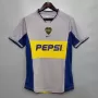 2002 Boca Juniors Away Retro Soccer Jersey White Blue