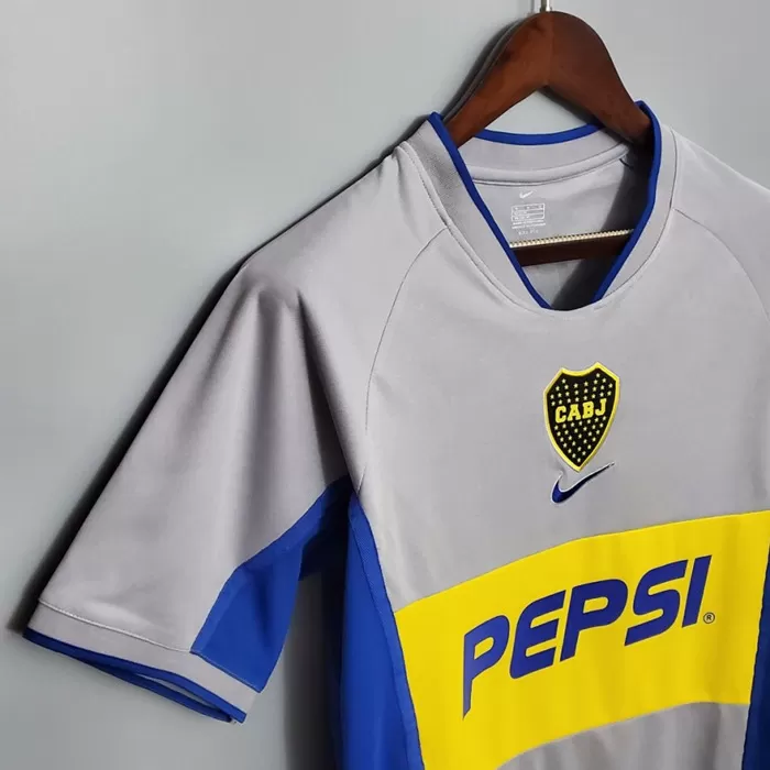 2002 Boca Juniors Away Retro Soccer Jersey White Blue 2002 Boca Juniors Away Retro Soccer Jersey White Blue