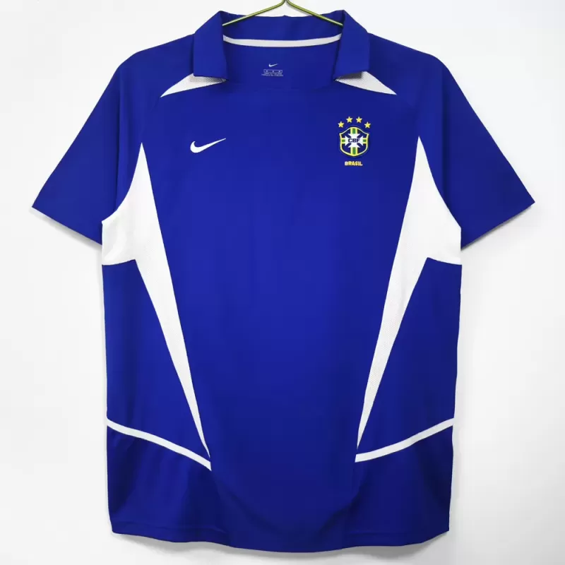 2002 Brazil Away Retro Soccer Jersey Blue World Cup Winners 2002 Brazil Away Retro Soccer Jersey Blue World Cup Winners