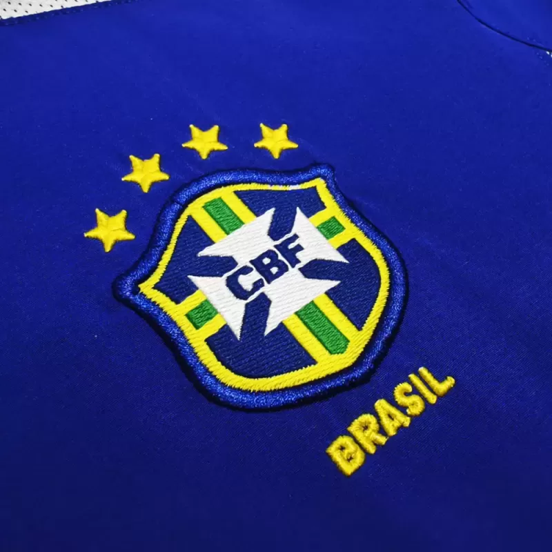 2002 Brazil Away Retro Soccer Jersey Blue World Cup Winners 2002 Brazil Away Retro Soccer Jersey Blue World Cup Winners