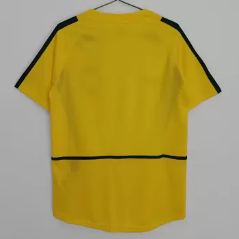2002 Brazil Home Retro Soccer Jersey Yellow Ronaldo Era