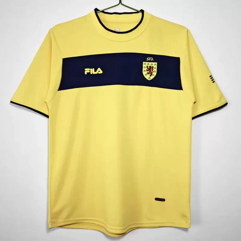 2002 Scotland Away Soccer Jersey White Blue Gradient Vintage 2002 Scotland Away Soccer Jersey White Blue Gradient Vintage