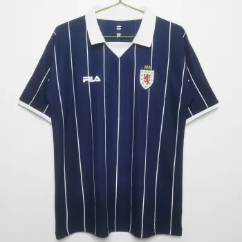 2002 Scotland Home Retro Soccer Jersey Navy Vintage Blue