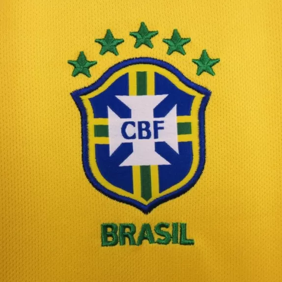 2004 Brazil Home Retro Soccer Jersey Total 90 Style