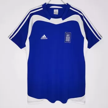 2004 Greece Home Retro Soccer Jersey Blue European Champions