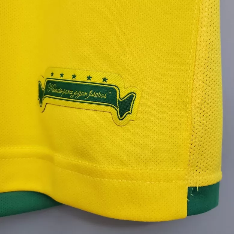 2006 Brazil Home Retro Soccer Jersey World Cup Yellow Green
