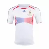 2006 France Away Retro Soccer Jersey White Blue Gradient