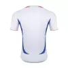 2006 France Away Retro Soccer Jersey White Blue Gradient