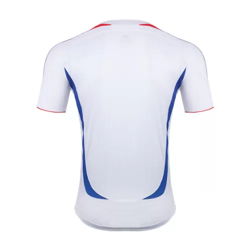 2006 France Away Retro Soccer Jersey White Blue Gradient
