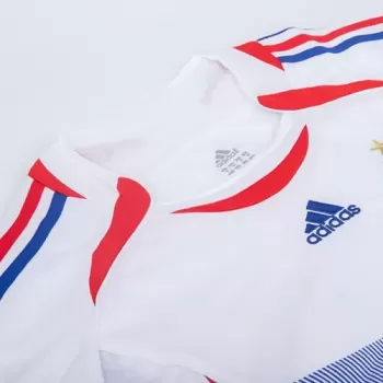 2006 France Away Retro Soccer Jersey White Blue Gradient 2006 France Away Retro Soccer Jersey White Blue Gradient