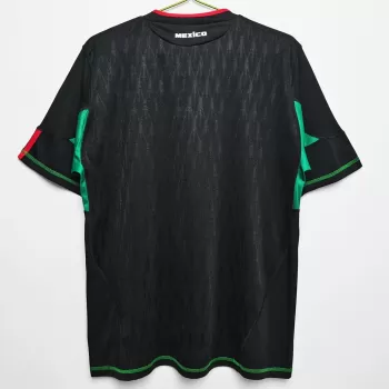 2010 Mexico Away Retro Soccer Jersey Black World Cup Edition