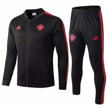 2019 2020 Manchester United Mens Black Presentation Soccer Tracksuit Kit