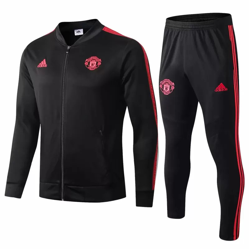 2019 2020 Manchester United Mens Black Presentation Soccer Tracksuit Kit 2019 2020 Manchester United Mens Black Presentation Soccer Tracksuit Kit