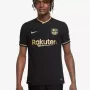 2020 2021 FC Barcelona Mens Away Authentic Soccer Jersey Black Gold