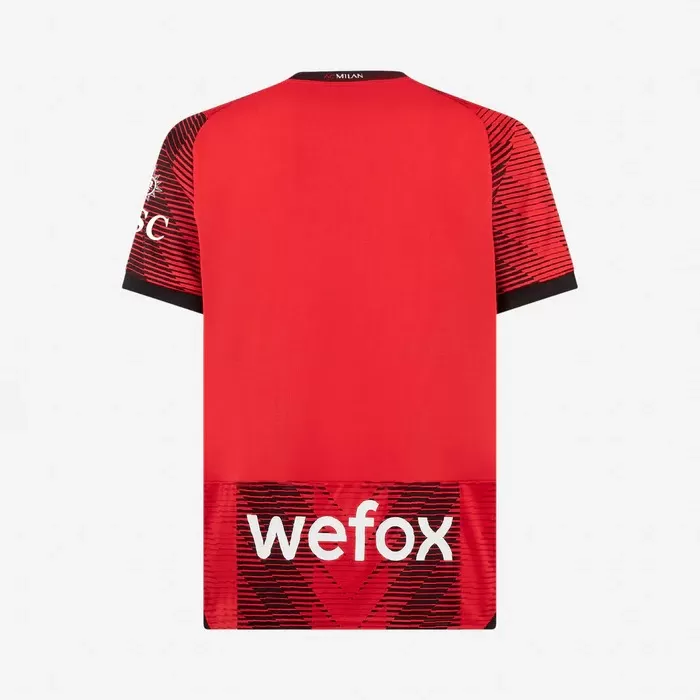 2023 2024 AC Milan Mens Home Soccer Jersey Rossoneri Evolution 2023 2024 AC Milan Mens Home Soccer Jersey Rossoneri Evolution