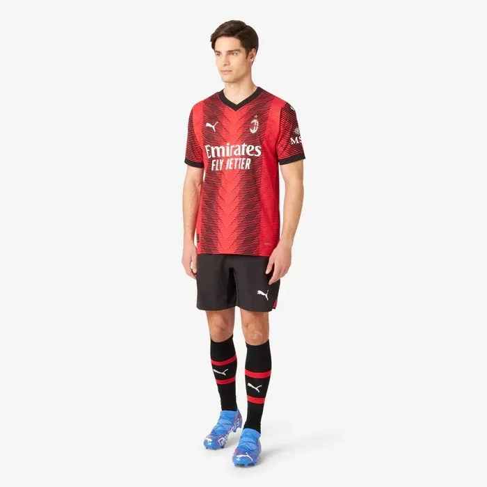 2023 2024 AC Milan Mens Home Soccer Jersey Rossoneri Evolution 2023 2024 AC Milan Mens Home Soccer Jersey Rossoneri Evolution