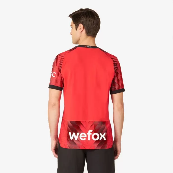 2023 2024 AC Milan Mens Home Soccer Jersey Rossoneri Evolution 2023 2024 AC Milan Mens Home Soccer Jersey Rossoneri Evolution