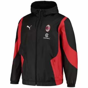 2023 2024 AC Milan Mens Pre Match Anthem Soccer Jacket Black