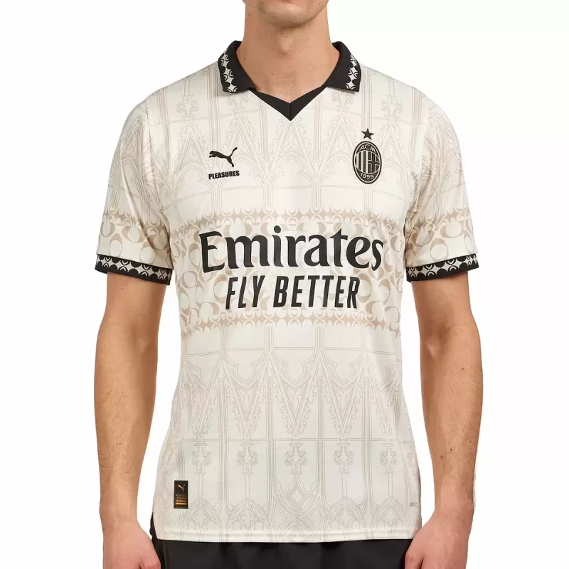 2023 2024 AC Milan X Designer Mens Authentic Soccer Jersey Gothic Edition 2023 2024 AC Milan X Designer Mens Authentic Soccer Jersey Gothic Edition