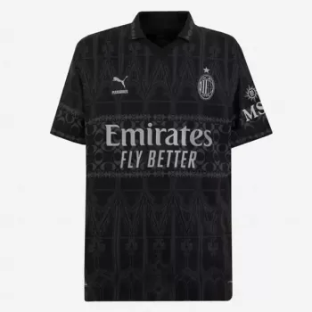 2023 2024 AC Milan X Designer Mens Dark Soccer Jersey Gothic Style