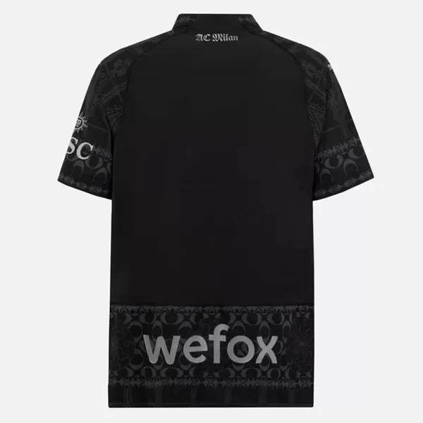 2023 2024 AC Milan X Designer Mens Dark Soccer Jersey Gothic Style 2023 2024 AC Milan X Designer Mens Dark Soccer Jersey Gothic Style