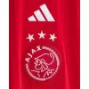 2023 2024 Ajax Mens Home Soccer Jersey Red White Pinstripe