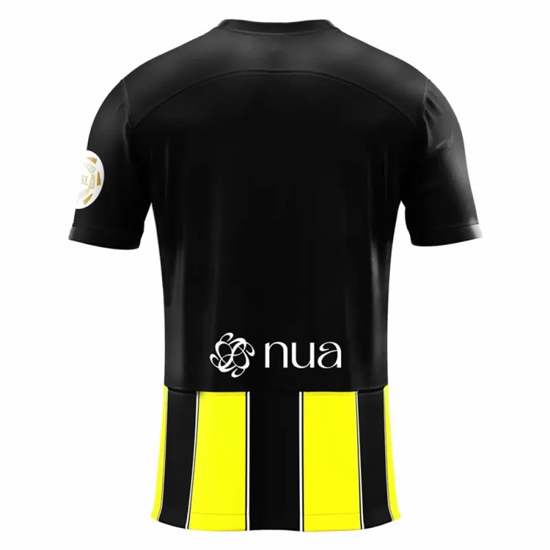 2023 2024 Al-Ittihad Club Mens Home Soccer Jersey Black Yellow