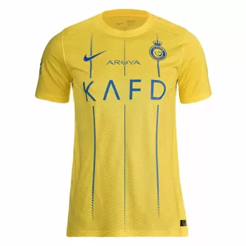2023 2024 Al Nassr FC Mens Home Soccer Jersey Yellow Blue