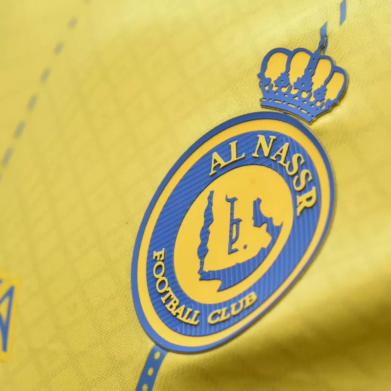 2023 2024 Al Nassr FC Mens Home Soccer Jersey Yellow Blue 2023 2024 Al Nassr FC Mens Home Soccer Jersey Yellow Blue