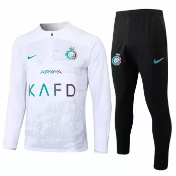 2023 2024 Al Nassr FC Mens Training Technical Tracksuit White Set