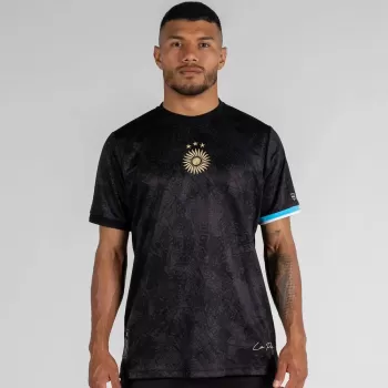 2023 2024 Argentina Mens La Pulga Special Soccer Jersey Black Gold
