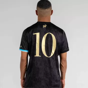 2023 2024 Argentina Mens La Pulga Special Soccer Jersey Black Gold 2023 2024 Argentina Mens La Pulga Special Soccer Jersey Black Gold