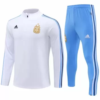 2023 2024 Argentina Mens White Training Technical Soccer Tracksuit Kit