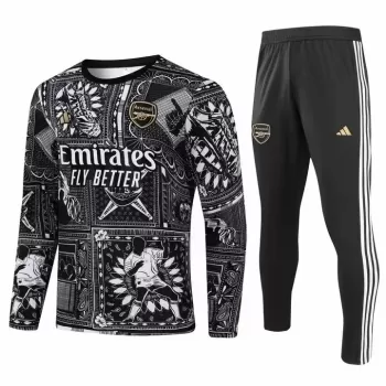 2023 2024 Arsenal FC Mens Black Training Technical Soccer Tracksuit Kit