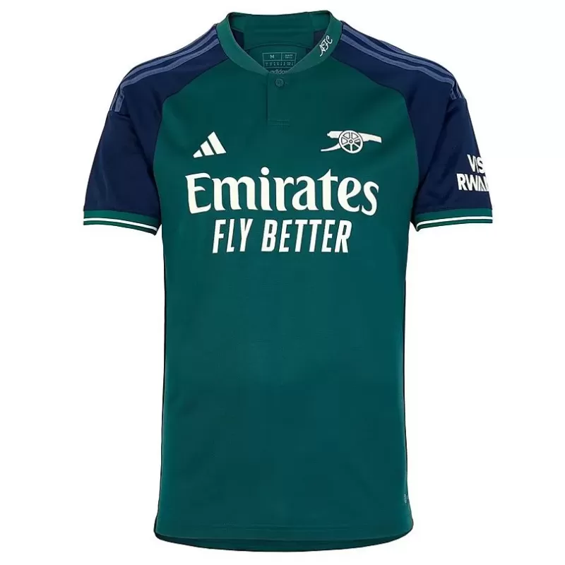 2023 2024 Arsenal FC Mens Third Soccer Jersey Green Navy Cannon
